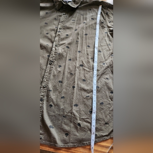 Mountain Ridge Men Button-down Pewter Gree Shirt 3XL  Safari Theme - Picture 9 of 10